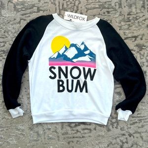 WILDFOX Snow Bum Sweatshirt, Size Small, NWT!